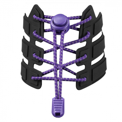 Reflexní elastické tkaničky - fialové